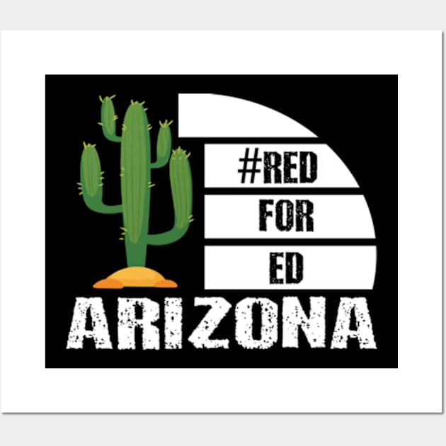 Red for ed arizona cactus Wall Art by AstridLdenOs